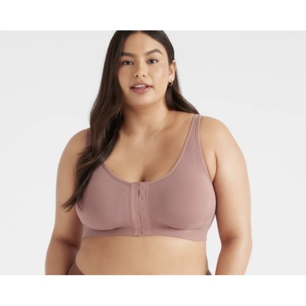 Knix NWT Ultra Soft Front Closure & post surgical recovery bra Bisque Sz XXL